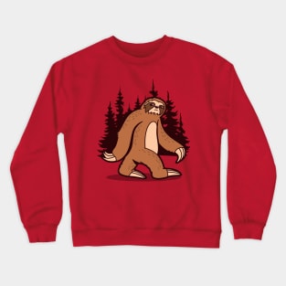 Funny Cute Kawaii Sloth Bigfoot Gift For Sloth Lovers Crewneck Sweatshirt